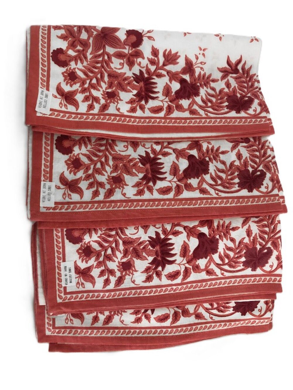 Cotton Artsy Napkins Set of 8 NWT Dusty Rose Floral Print